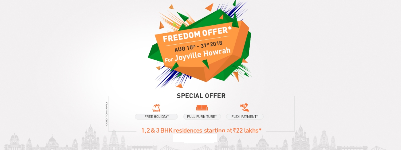 Avail the Freedom Offer at Shapoorji Pallonji Joyville Howrah in Kolkata Update
